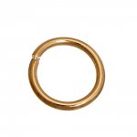 10 anelli di giunzione aperti 06 mm 01 placcati oro 14K