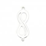 Connettore simbolo 'Infinito' in rame platino 18 ct.