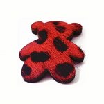 Orso peloso rosso 24x29 mm x 1