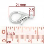 1 Chiusura a moschettone 21 x 12 mm Argento C