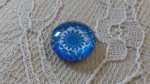 cabochon in vetro rotondo 12 mm fiore blu 038 