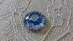 cabochon in vetro rotondo 12 mm fiore blu 034 