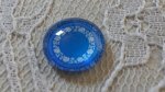 cabochon in vetro rotondo 12 mm fiore blu 027 