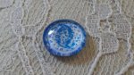 cabochon in vetro rotondo 12 mm fiore blu 018 