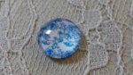 cabochon in vetro rotondo 12 mm fiore blu 006 