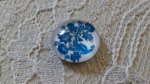 cabochon in vetro rotondo 12 mm fiore blu 004 