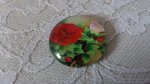 cabochon in vetro rotondo 25 mm fiore 01-033 