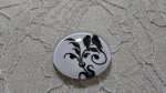 vetro cabochon rotondo 20mm uccelli 022 