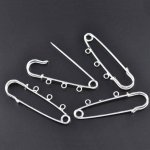 Set di 20 porta-spilli da infermiera in argento a 3 anelli 70x20 mm N°003 