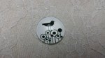 cabochon di vetro rotondo 20mm uccelli 018 