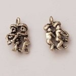 Charm segno zodiacale Gemelli in metallo argentato N°01