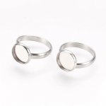 1 support cabochon bague de 20 mm Argent N°05