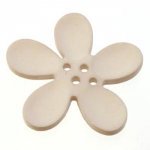 Fleur Orchidée résine 4 trous 30 x 3 mm Beige 01