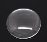 100 Cabochons Ronds 30 mm en verre Loupe transparent N°13