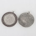 Support cabochon de 30 mm argent, pendentif cabochon 51AS