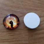 cabochon rond en verre 18mm divers 012