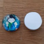 cabochon rond en verre 20mm divers 012