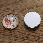 cabochon rond en verre 16mm divers 012