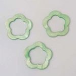 Perle Fleur Nacre 19 x 19 mm Vert