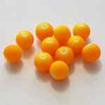 Perle Ronde effet gomme uni 10 mm Orange 01