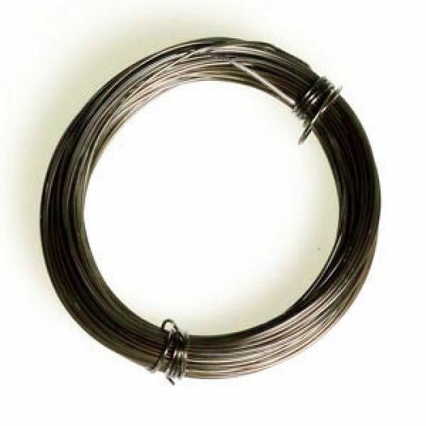 x 25 Fil m&eacute;tal recouvert plastic 0.8 mm Bronze