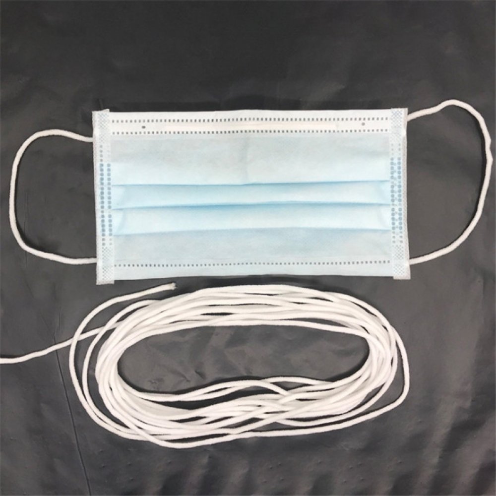 Maschera elastica Poliestere rotonda 2,5 mm Bianco x 100 metri