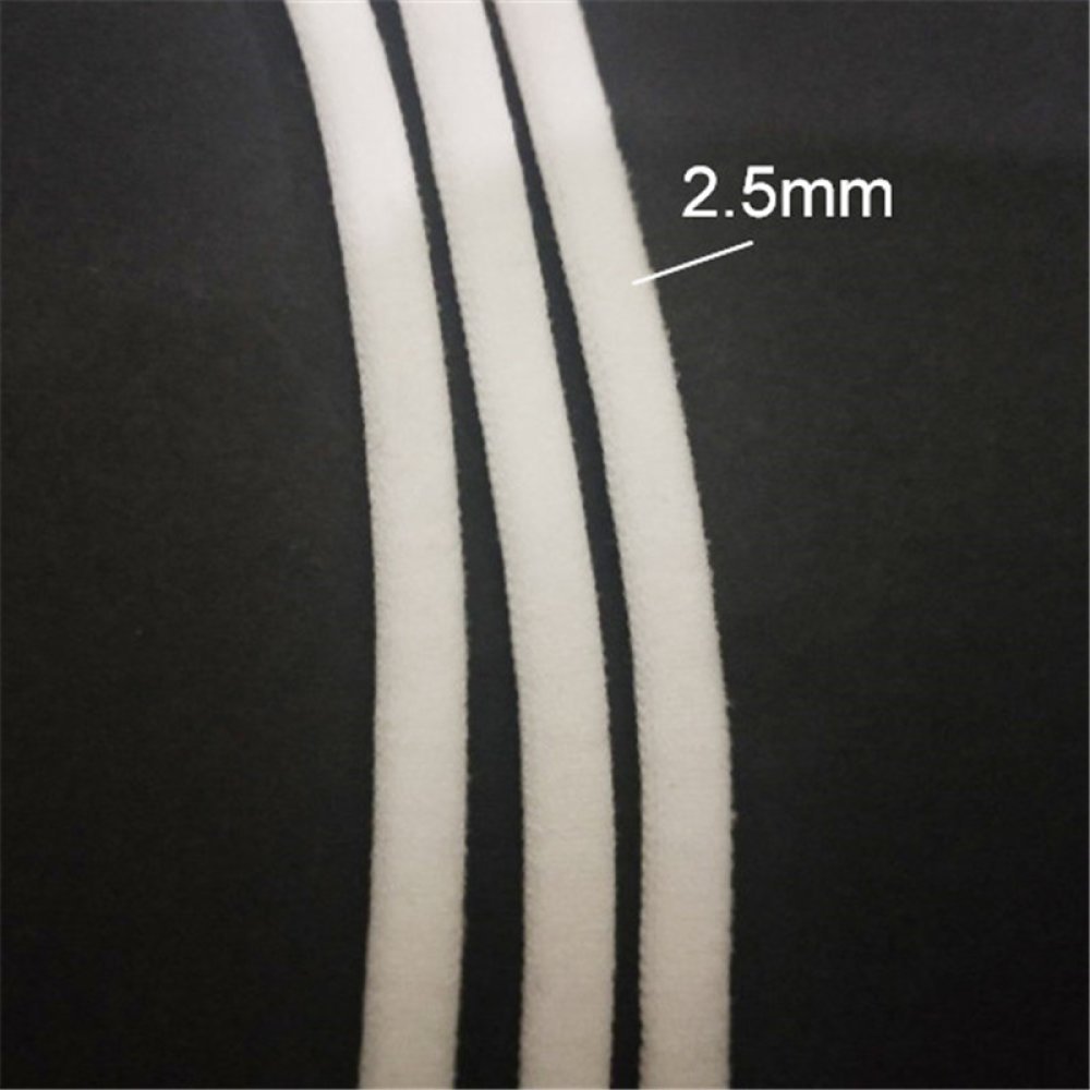 Maschera elastica Poliestere rotonda 2,5 mm Bianco x 6,5 metri
