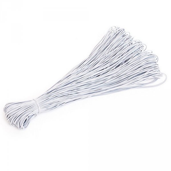 Maschera elastica rotonda 2,5 mm Bianco a 10 cm