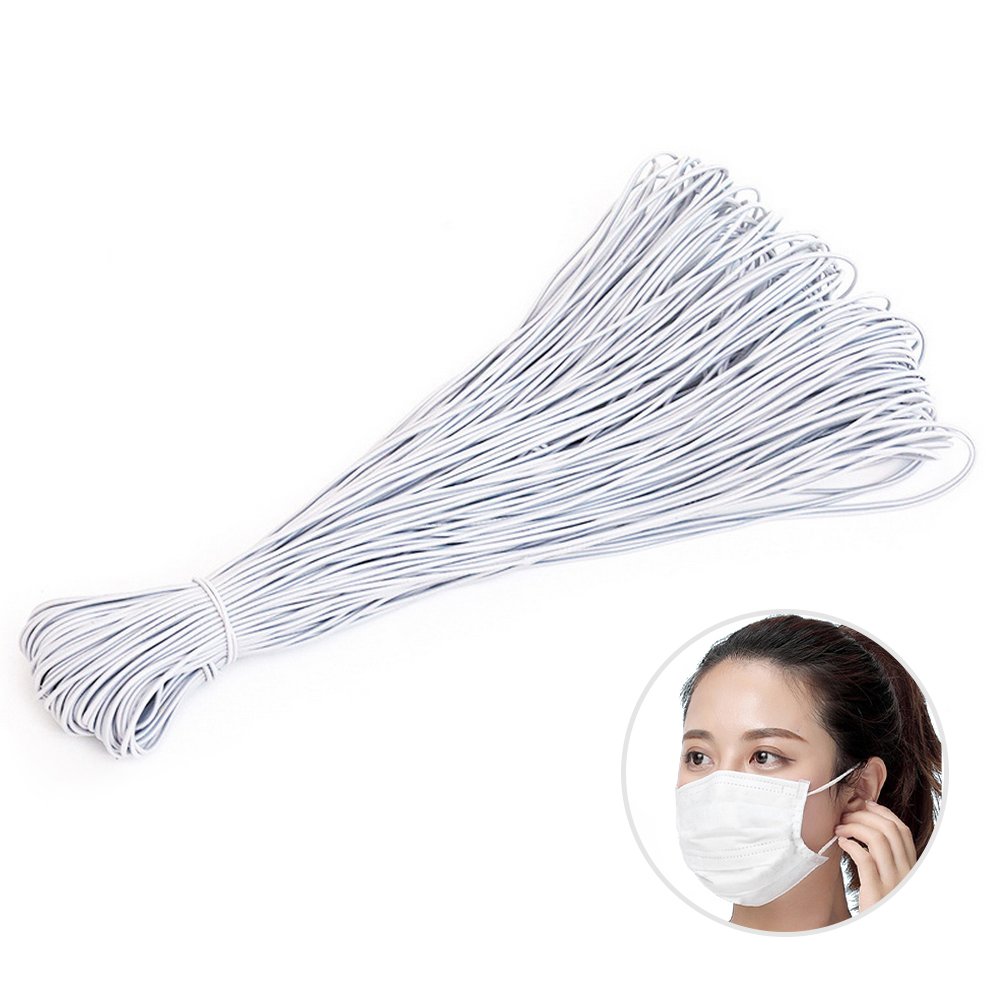 Maschera elastica rotonda 2,5 mm Bianco a 10 cm