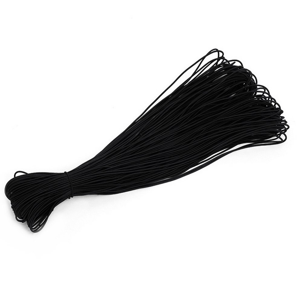 Elastico rotondo 2,5 mm Nero