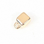 Apprêts bijoux: embout doré cordon plat 3mm