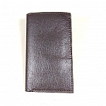 Porte feuilles porte cartes cuir marron foncé