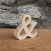 segno e, ampersand 5 cm in legno da posizionare