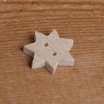 Bottone a stella a 7 punte da decorare e cucire, abbellimento in legno fatto a mano per scrapbook