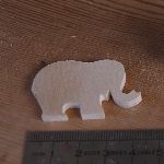 statuetta elefante in miniatura 3mm abbellimento da dipingere e incollare legno massiccio fatto a mano