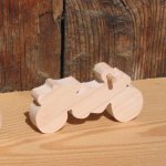 Figurina Moto croce in legno