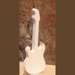 Chitarra elettrica in legno ht 20cm decorazione musicale, regalo per musicisti, fatto a mano