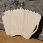 Fisarmonica in legno massiccio ht15cm decorazione musicale per matrimonio