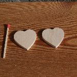 Figurina cuore 3x3 in legno massiccio da dipingere, decorazione per matrimonio, San Valentino, matrimonio in legno