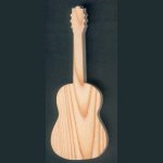 Chitarra di legno 15cm decorazione musica