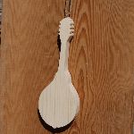 Mandolino in legno massiccio ht15cm, decorazione musicale per matrimonio, regalo fatto a mano da musicista