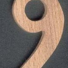 Numero 9 ht 10cm marcatura del legno