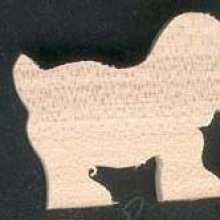 Figurina di cane in legno d'acero massiccio fatta a mano, tema fattoria, animali domestici