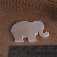 statuetta elefante in miniatura 3mm abbellimento da dipingere e incollare legno massiccio fatto a mano