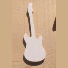 Figurina marque place chitarra elettrica matrimonio tema musica fatta a mano legno massello