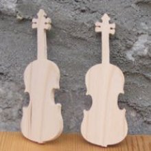 Figurina violino marcatore lg 9cm ep 3mm matrimonio tema musica, fatto a mano