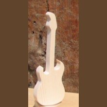 Chitarra elettrica in legno 15 cm, decorazione musicale