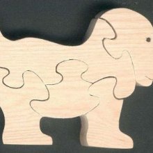 Puzzle di legno per cani 5 pezzi in legno di faggio, aniamux domestico