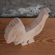 Puzzle in legno gallo cedrone, fatto a mano in legno massiccio di faggio, animale di montagna