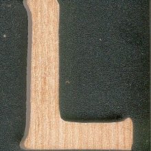 Lettera L in legno da dipingere e incollare